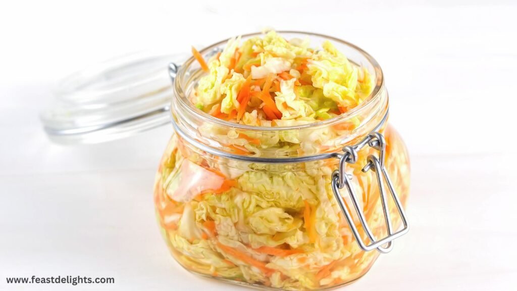Refrigerator Pickled Cabbage with Carrot and Beet