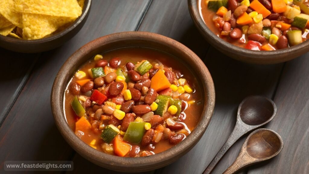 Smoky Chipotle Three-Bean Vegetarian Chili
