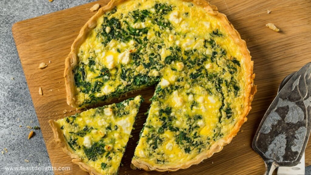 Spinach, Cheese and Tomato Vegetarian Quiche