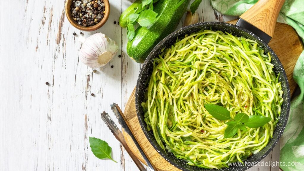 Zucchini Noodles with Basil-Pecan Pesto