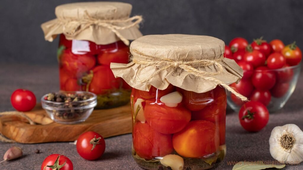 Garlic and Mustard Refrigerator Tomatoes