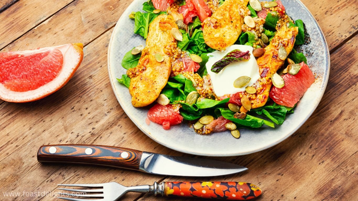 Салат з куркою та грейпфрутом