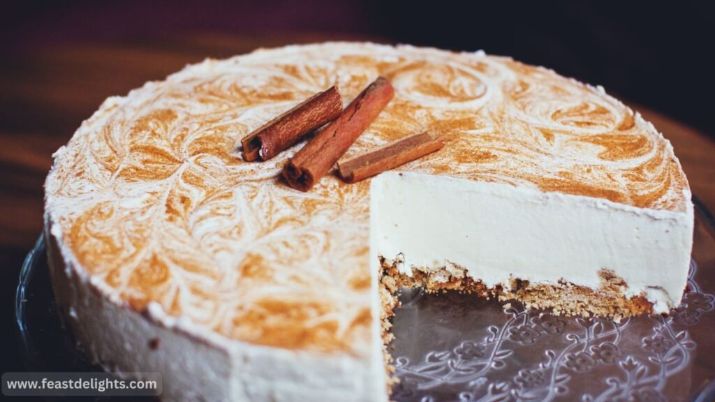 Baked Cottage Cheese Cheesecake with Biscuit Crust