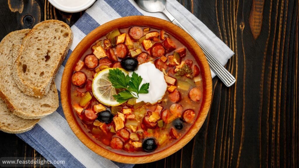 Mixed-Meat Solyanka Soup with Pickles