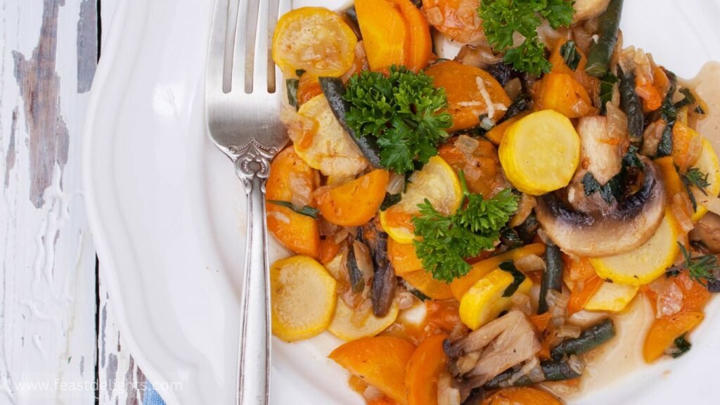 Zucchini Stew with Carrots and Onions