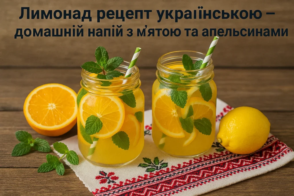 Лимонад рецепт українською з апельсинами та м’ятою