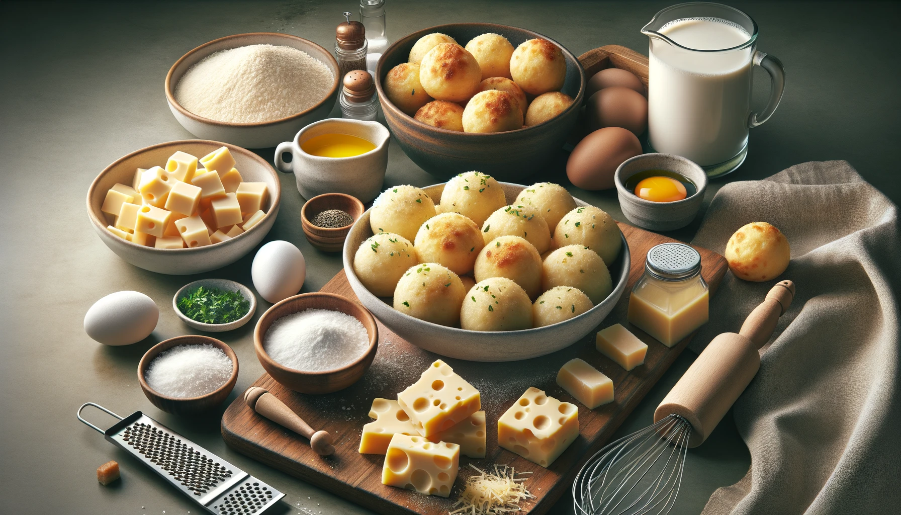 Brazilian Pão de Queijo with Tapioca and Cheese