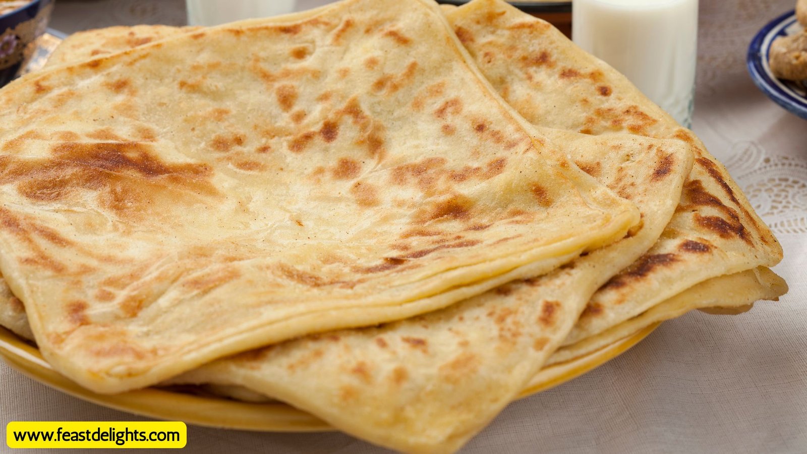 Moroccan-Style Msemen Layered Skillet Flatbreads