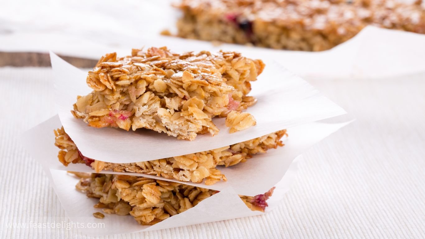 Chewy Oat Flapjacks with Butter and Honey