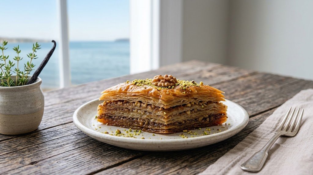 Finished Pakhlava Honey Recipe as on The Sea, presented as the featured image for the recipe.