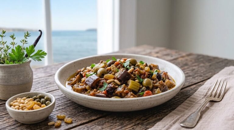 Caponata for Italian Feast Days FeastDelights