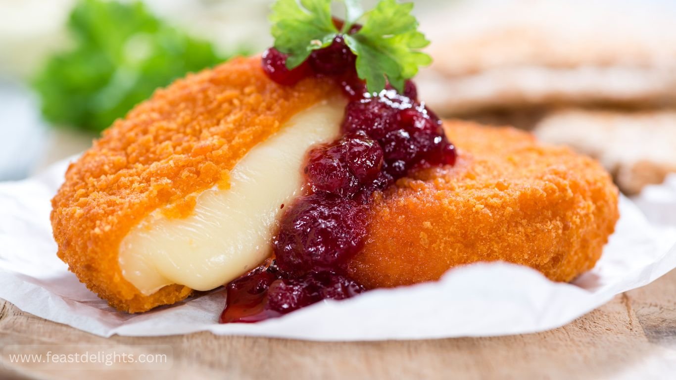 Crispy Fried Camembert with Honey and Toasted Nuts