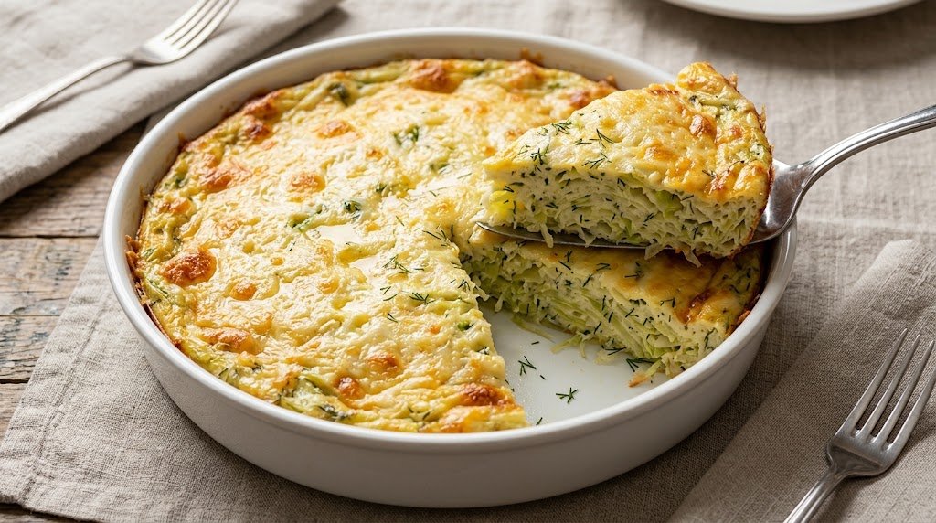 Cabbage Casserole with Dill and Golden Cheese 4 Cabbage Casserole with Dill and Golden Cheese