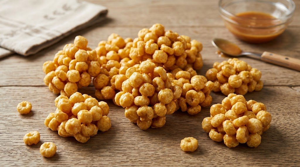 Caramel Corn Pops Treats with a Buttery Coating