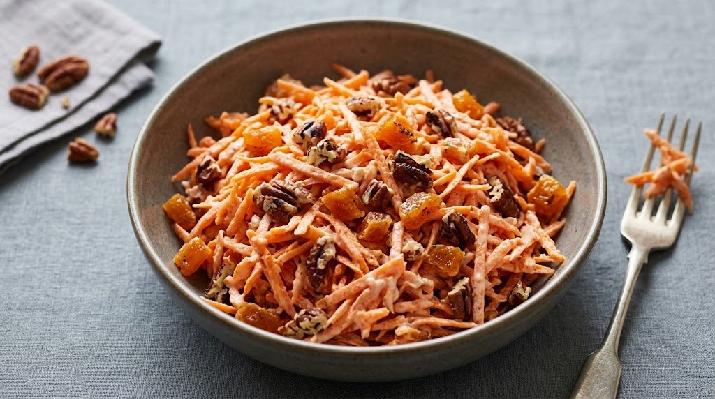 Carrot Salad with Dried Apricots and Toasted Pecans