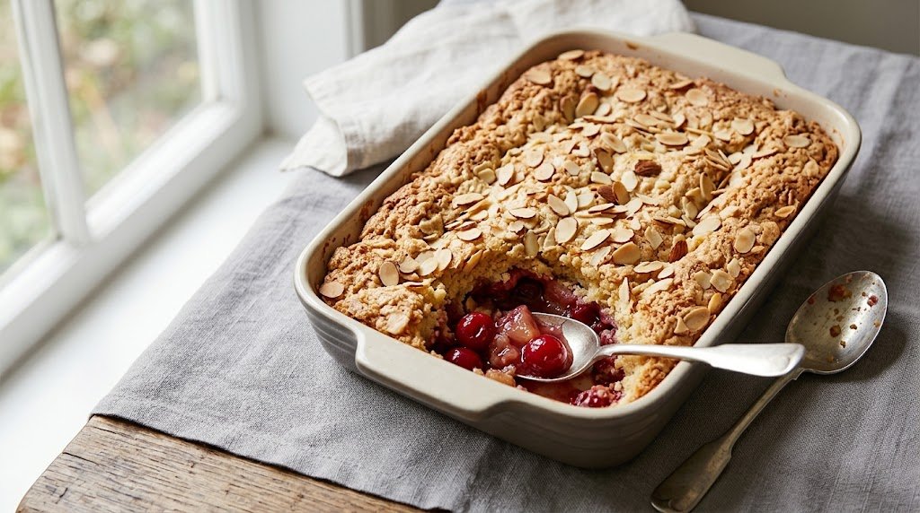 Cherry Pineapple Dump Cake with Almonds 4 Cherry Pineapple Dump Cake with Almonds