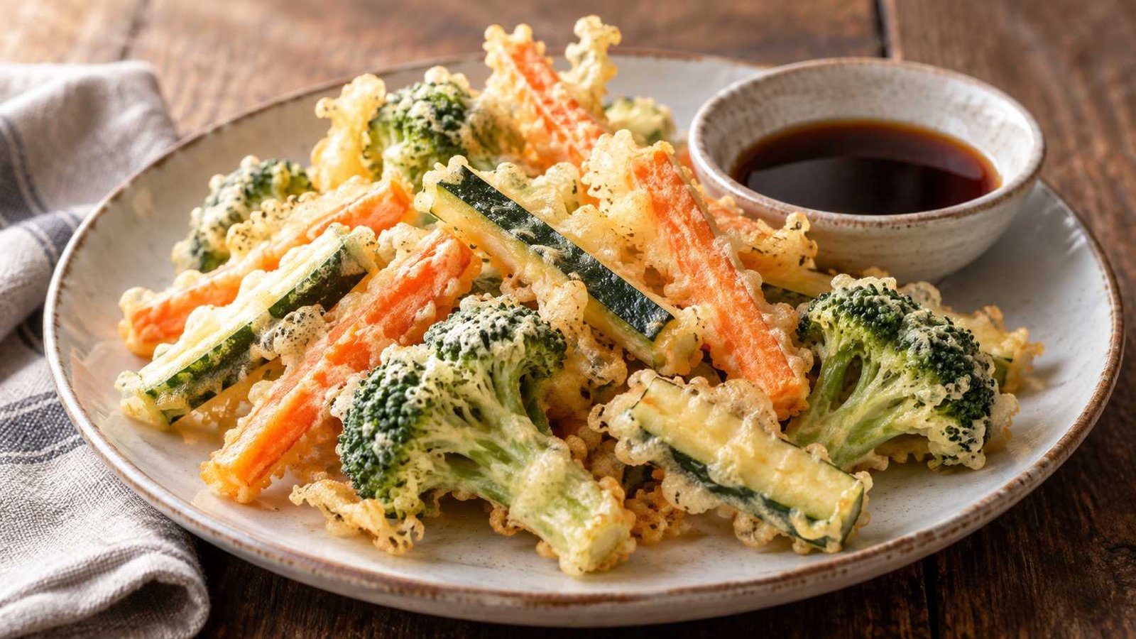 Vegetable Tempura with Cold Sparkling Water Batter