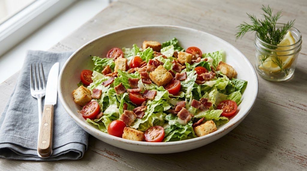 BLT Salad with Crisp Bacon and Creamy Dressing