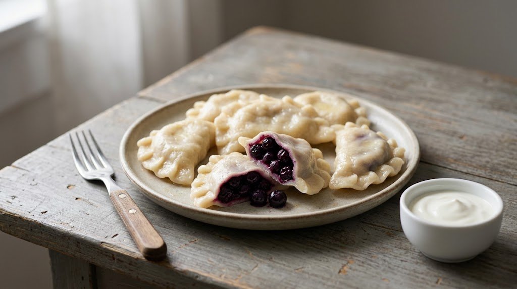 Blueberry Pierogi with Soft Homemade Dough