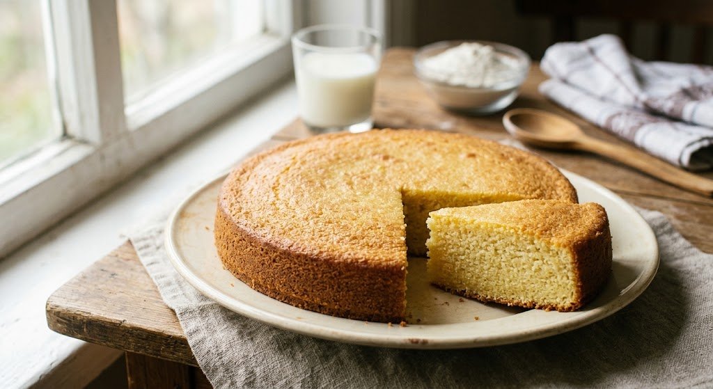 Moist kefir semolina cake with a tender crumb