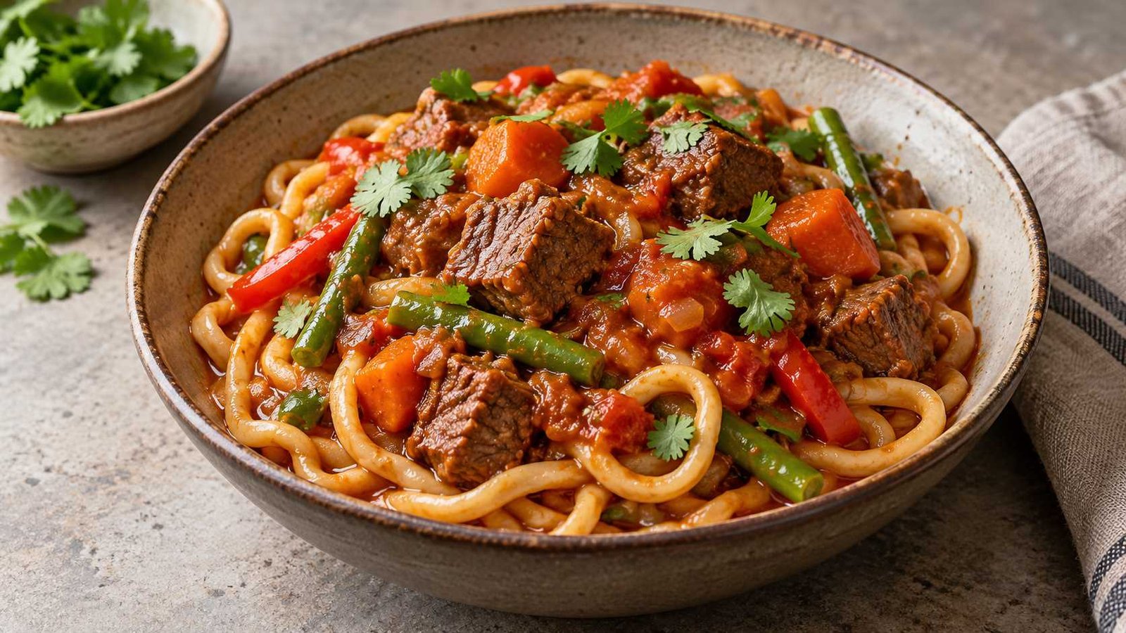 Lagman Recipe with Beef and Vegetable Noodle Sauce