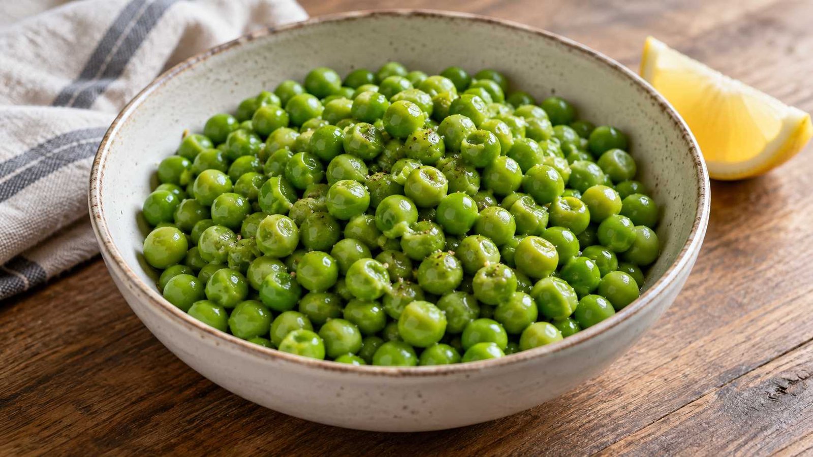 Quick-Cooked Green Peas for Salads or Freezing