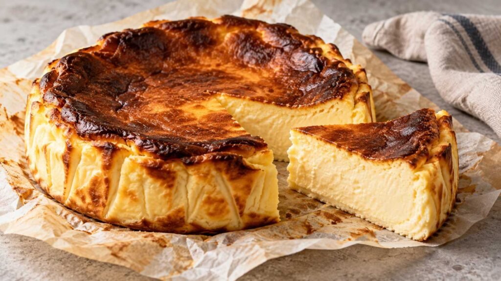 San Sebastián Cheesecake Recipe with a Burnished Top