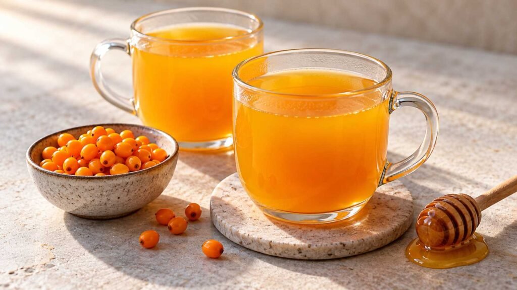 Sea Buckthorn Tea Recipe with Ginger and Honey