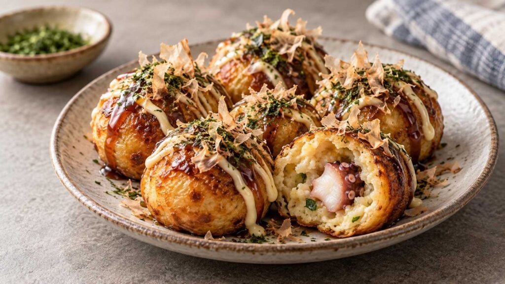 Takoyaki Recipe with Octopus and Dashi