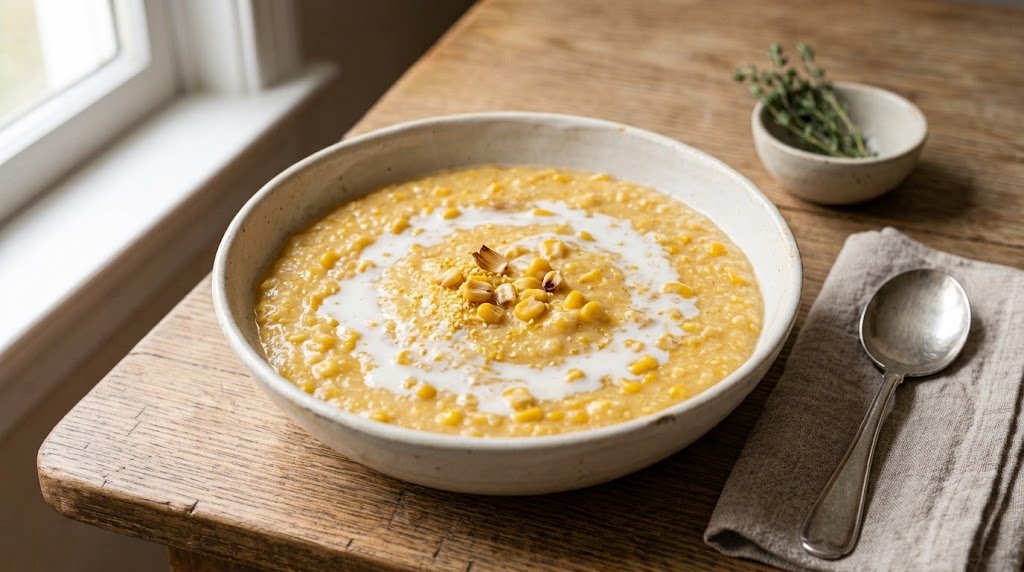 Finished Corn Porridge with Milk, presented as the featured image for the recipe.