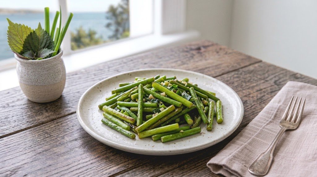 Freshly prepared homemade Garlic Arrows served on a rustic plate ready to enjoy.