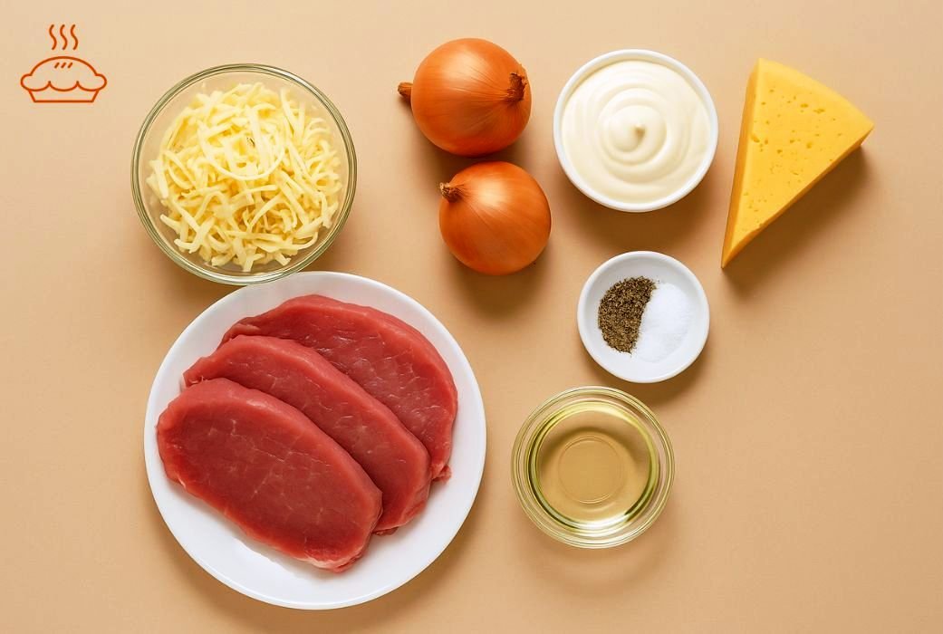 French-Style Baked Pork with Onion and Cheese