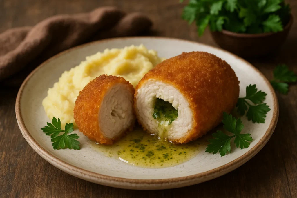 Chicken Kyiv with Parsley Butter