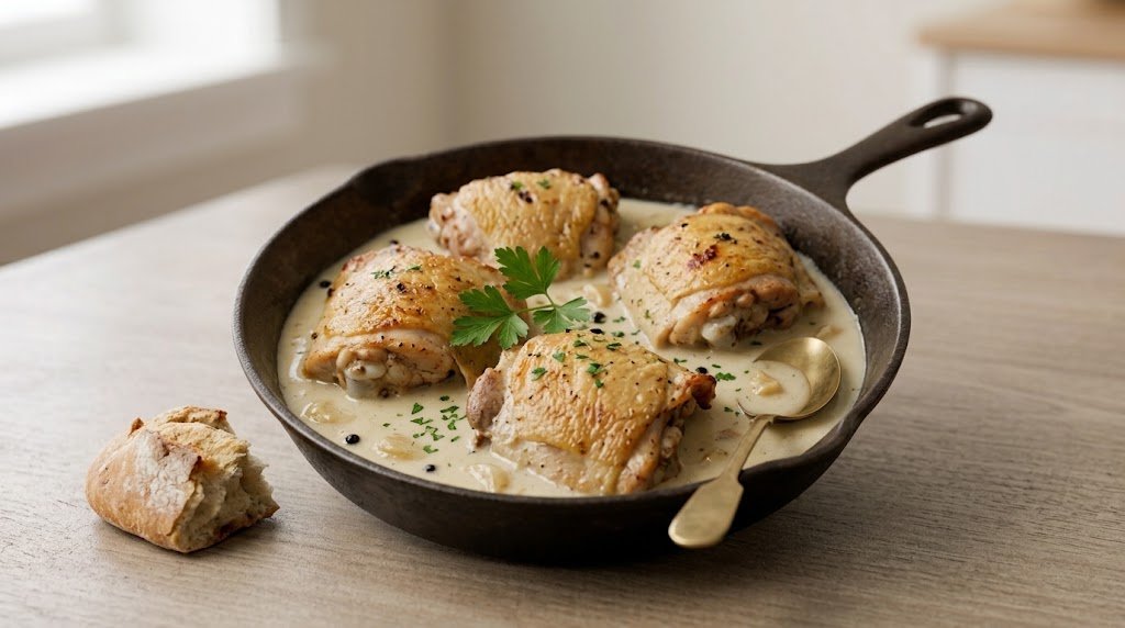 Chkmeruli Recipe: Georgian Chicken in Garlic Milk Sauce 3 Chkmeruli Recipe: Georgian Chicken in Garlic Milk Sauce