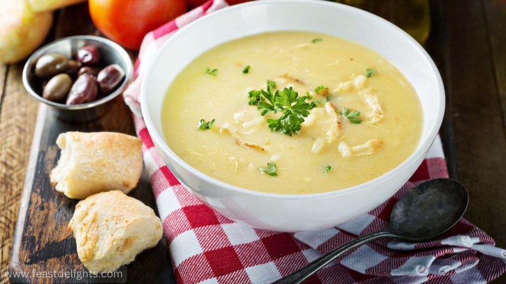 Greek Lemon Chicken and Rice Soup