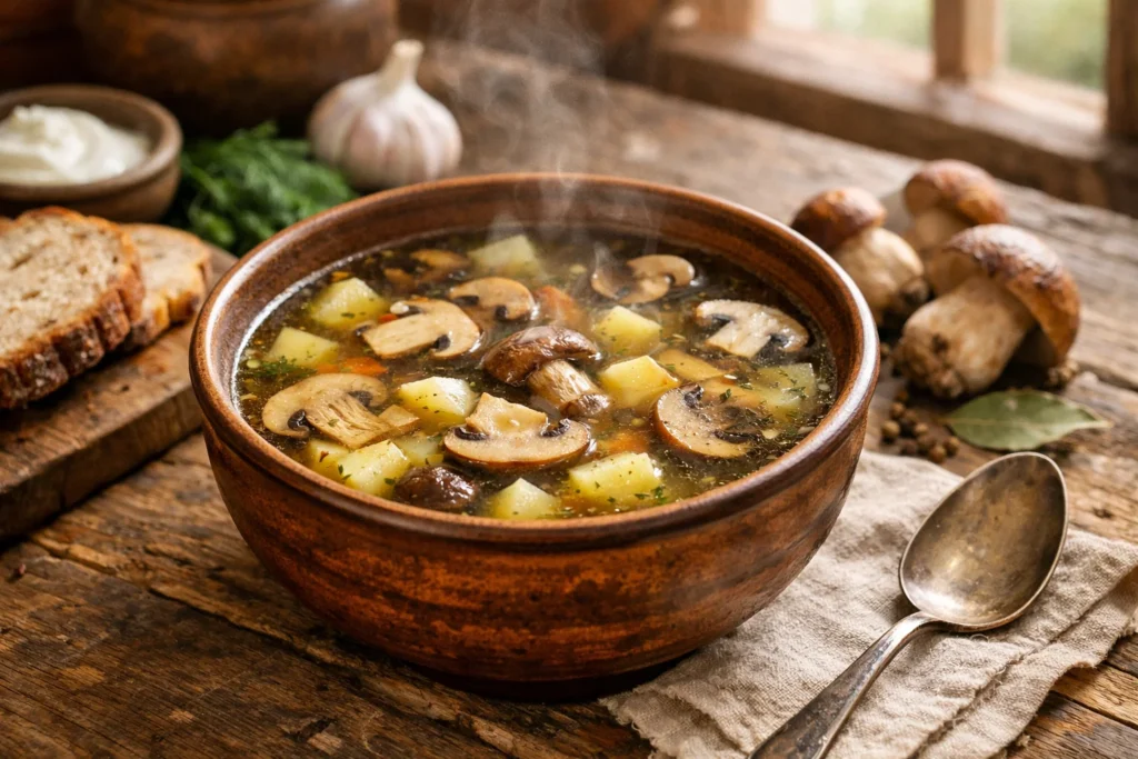 Homestyle Mushroom and Potato Soup
