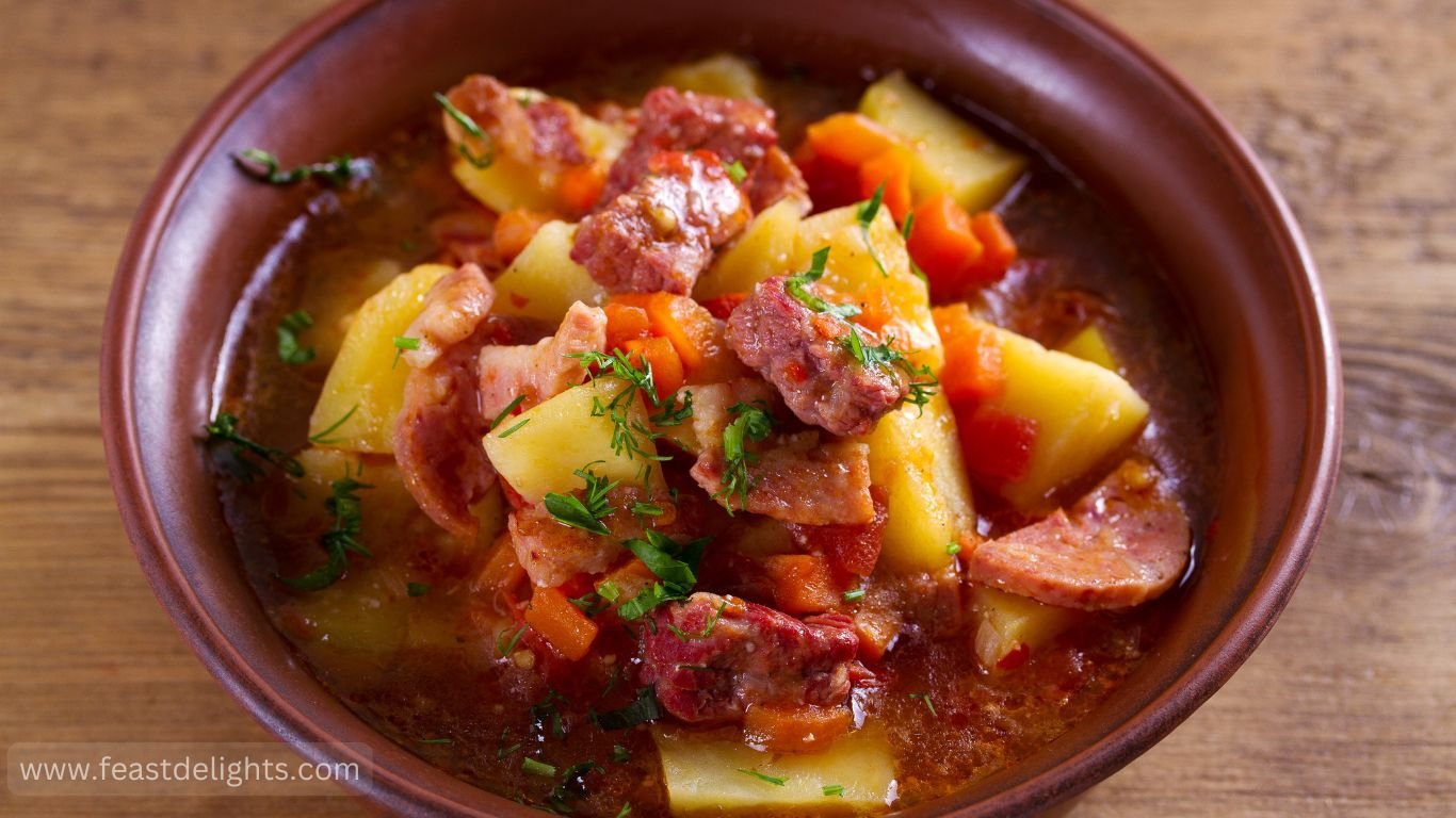 Hungarian Bogrács-Style Beef and Pork Stew