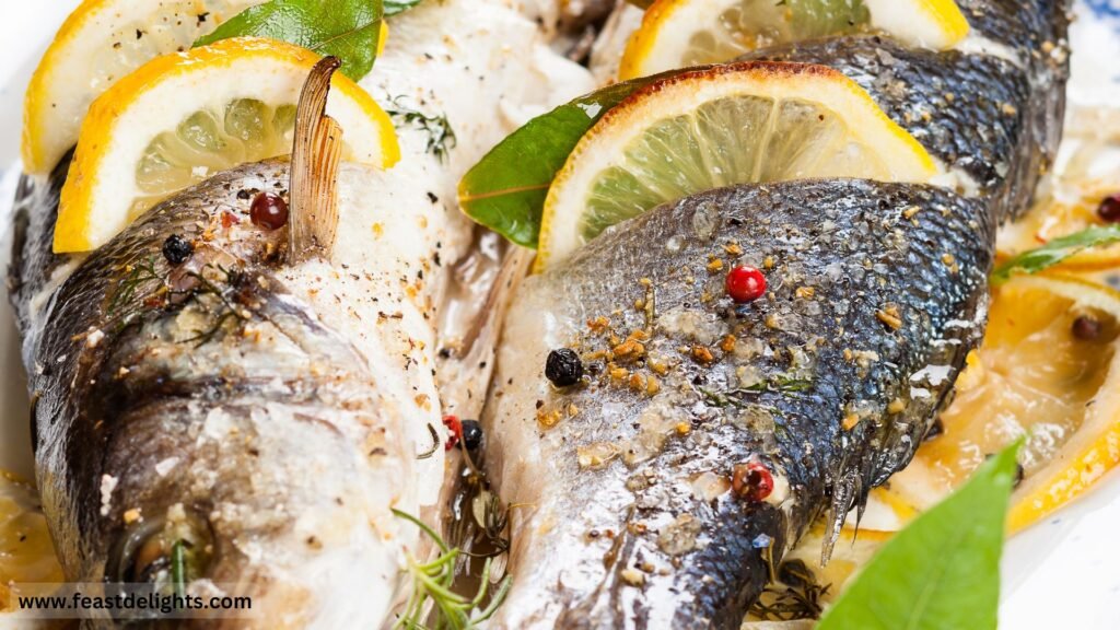 Oven-Baked Sea Bass with Lemon and Garlic