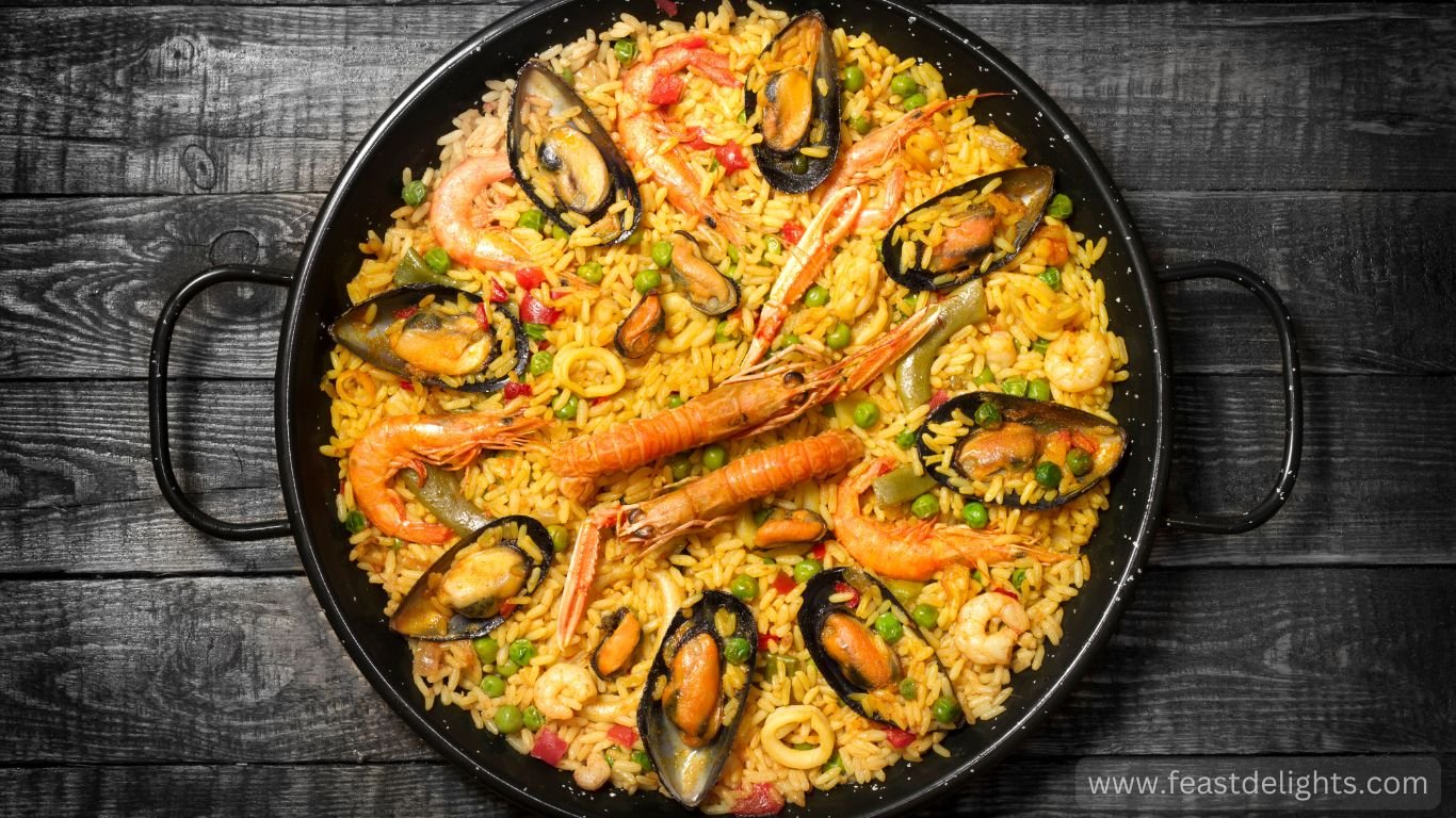 Spanish-Style Chicken and Seafood Paella