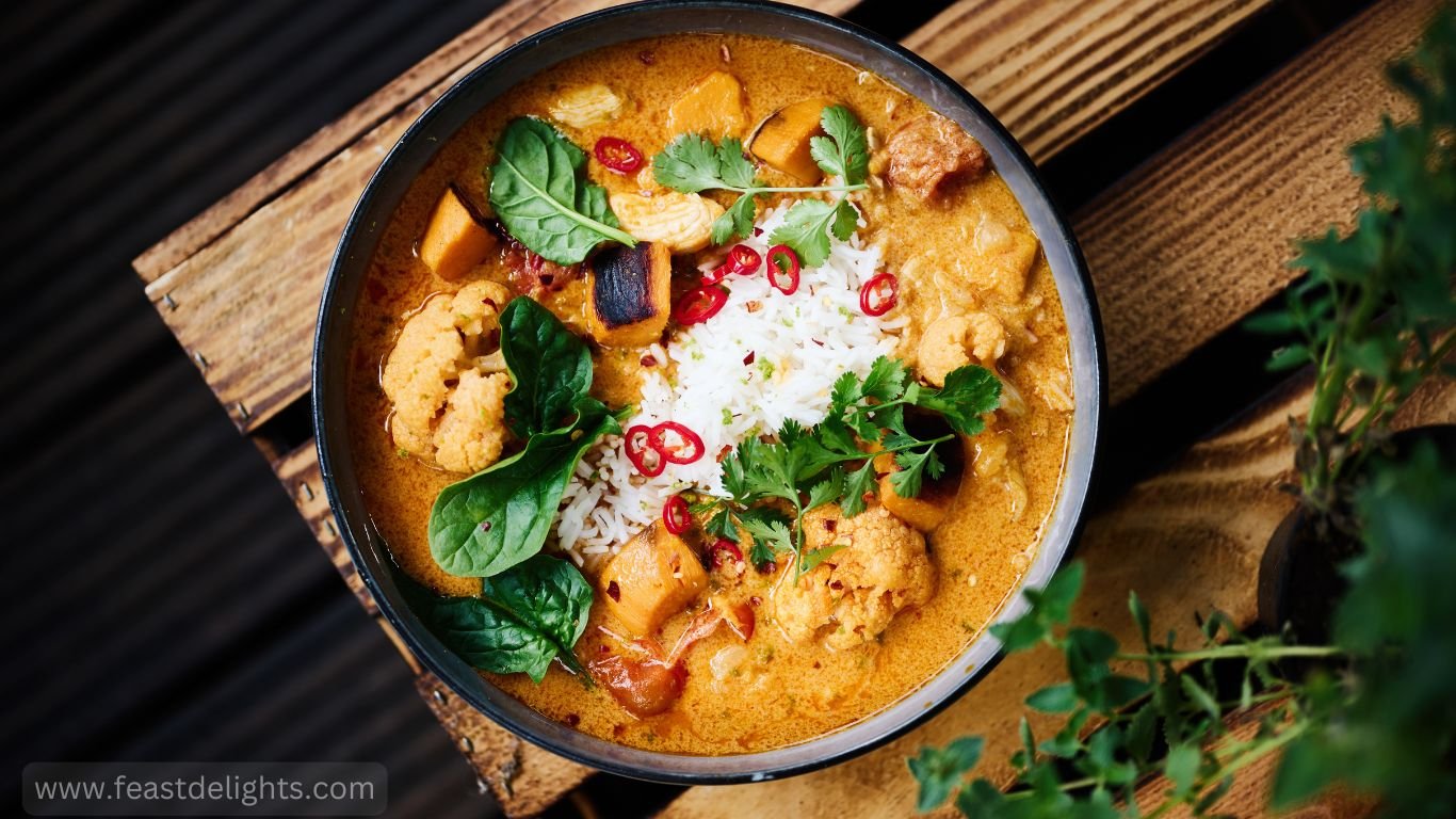 Thai Red Coconut Curry with Tofu and Vegetables