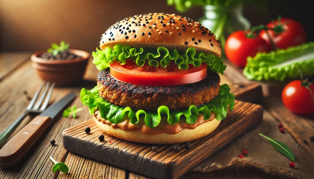 Vegan Black Bean Mushroom Burgers