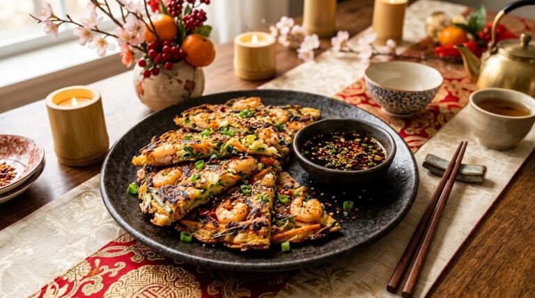 Vegetable Buchimgae Recipe for Korean Pancakes 3 korean buchimgae pancake lunar new year