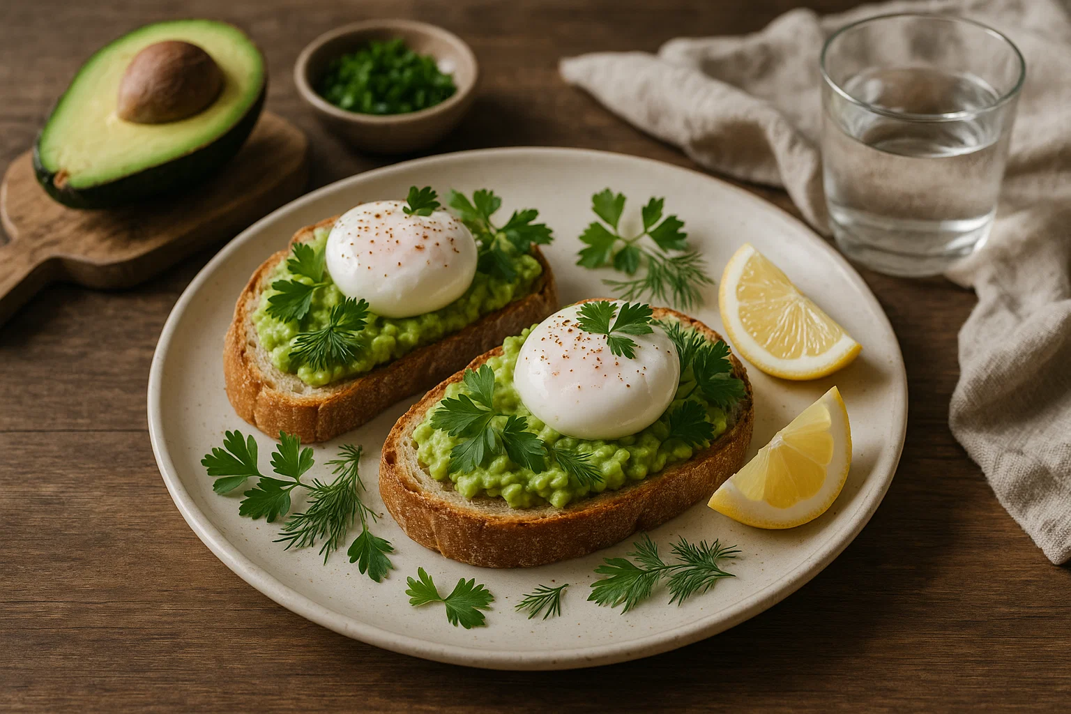 Avocado Toast with Lemon and Herbs