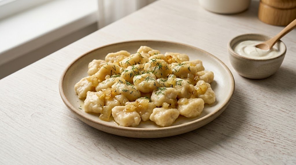 Classic Ukrainian Halushky Recipe with Butter and Onion