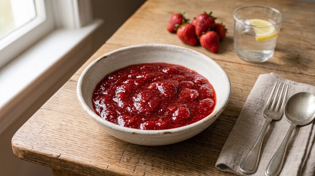 Refrigerator Strawberry Jam with Lemon