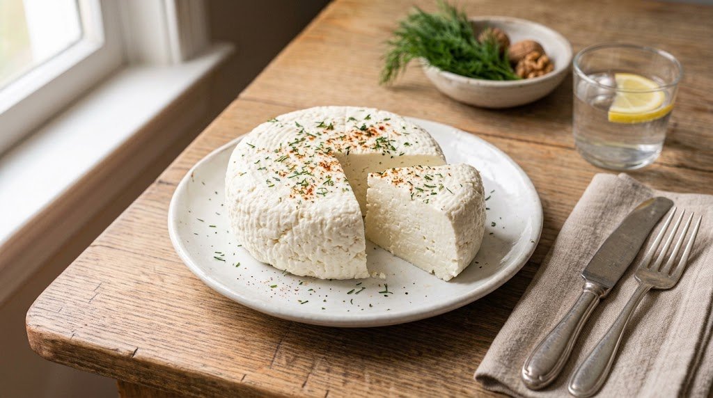 Finished Adyghe Cheese, presented as the featured image for the recipe.