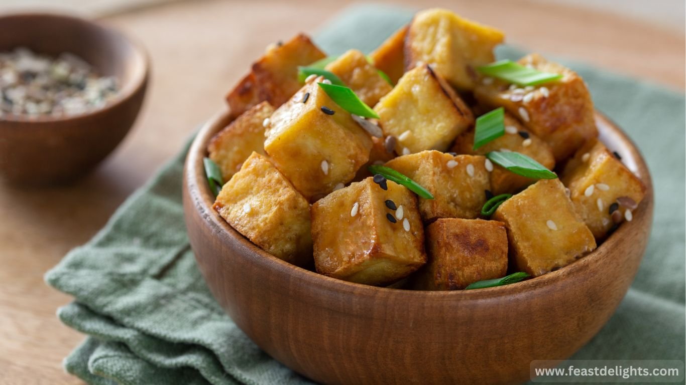 Sticky Tofu Teriyaki with Garlic and Sesame Oil