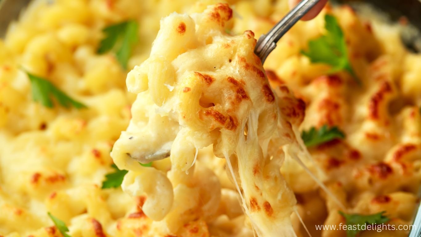 Vegan Macaroni with Potato and Carrot Cheese Sauce