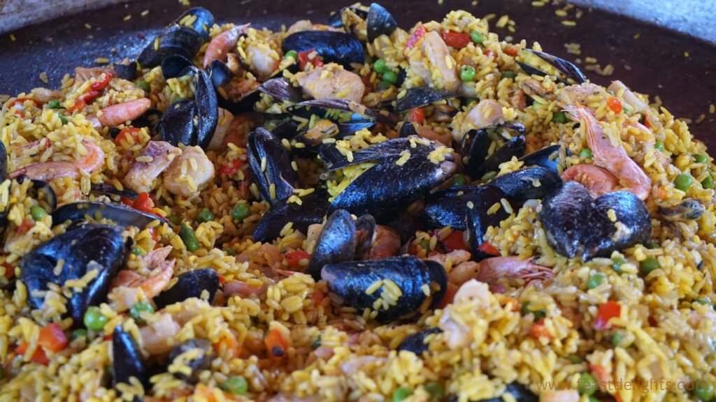 Vegan Vegetable Paella with Saffron and Peas