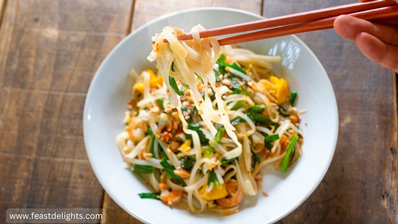 Vegetarian Pad Kee Mao with Thai Basil